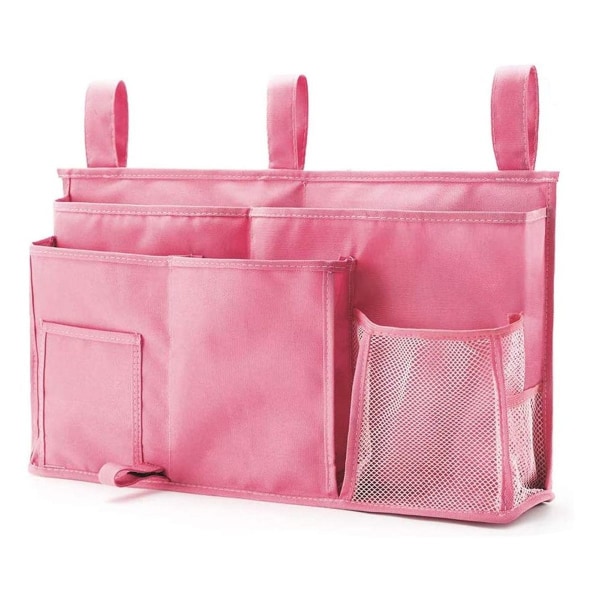 Køjeseng Organizer Sengebord Hængende Seng Organizer Opbevaringspose Pink