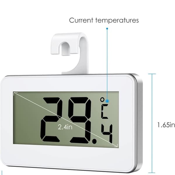 Kyltermometer, 2 minikyltermometrar med lättläst LCD-display
