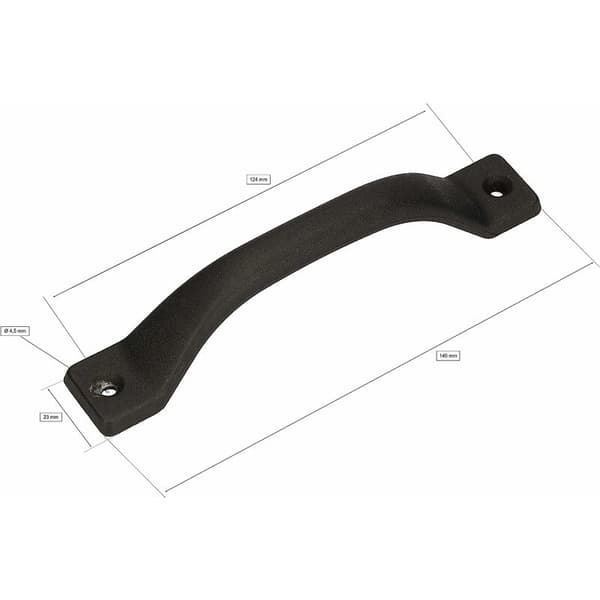 Sæt med 2 møbelgreb Hvid 140 mm sort KLB