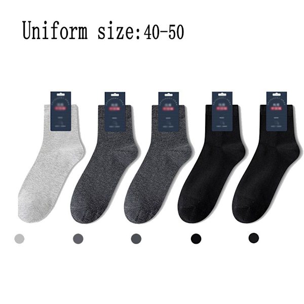 Damstrumpor i ull för vandring vinter Crew Light Gray + 2 Dark Gray + 2 Black KLB