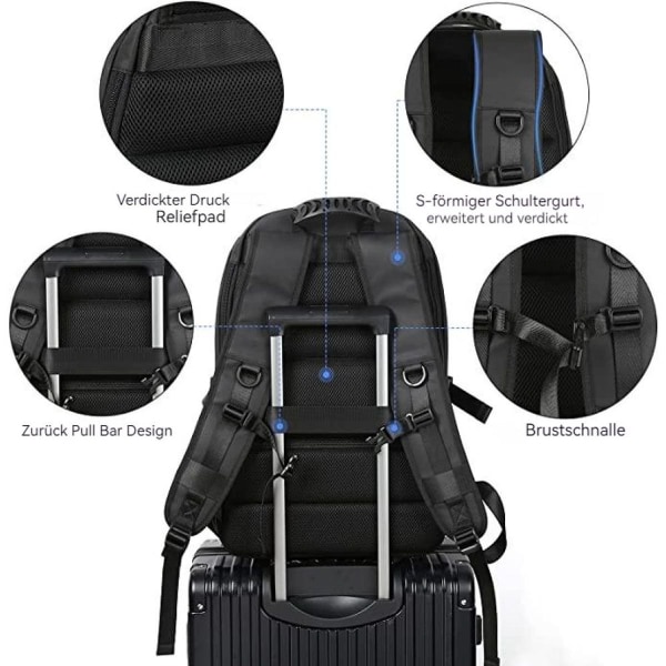 Ryggsäck handbagage laptop ryggsäck laptop väska reseryggsäck KLB