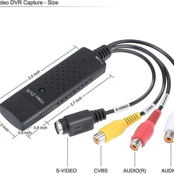 Videooptagelseskortenhed, USB2.0-adapter, audiograbber, VHS-videooptager
