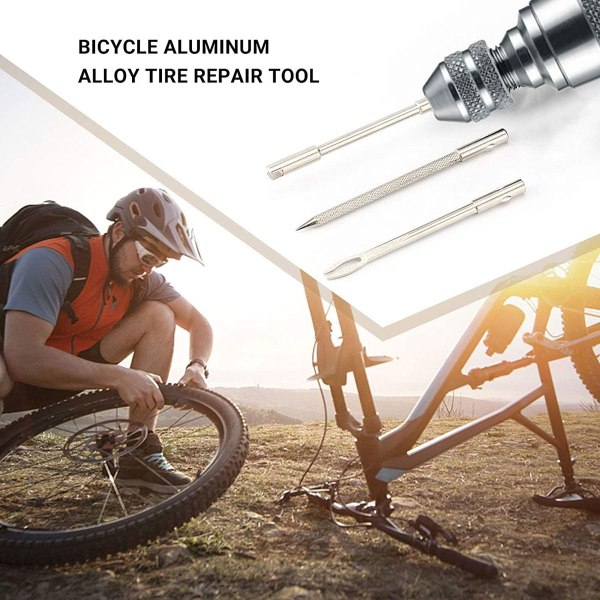 Cykeldäcksverktyg, bärbart tubeless cykeldäcksreparationssats innehåller 1