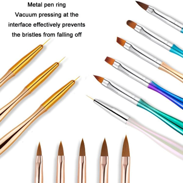 2 sæt krystal lysterapi træk linje smudged pen - 3stk/pakke hvid perle