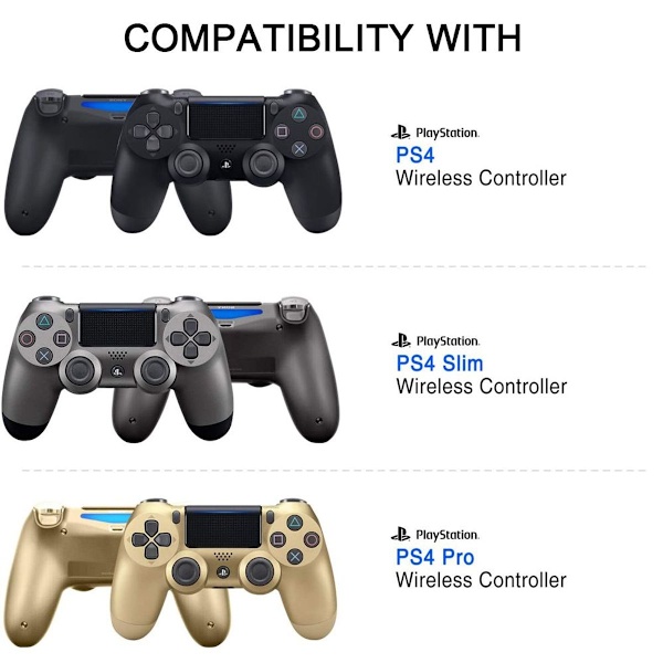 Opladningsstation oplader til PS4 controller - Dualshock docking oplader (hvid) KLB