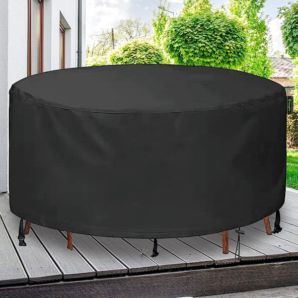 Runt bordsskydd för uteplats, vattentäta möbelskydd för uteplats, 160x90cm