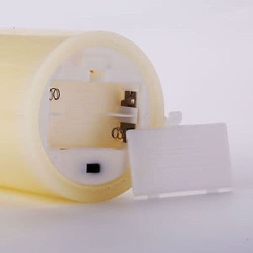 Da by Flameless Candles Flickering LED Candles, Elfenbensvit, 3