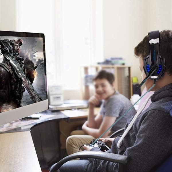 Gaming headset for PS4 Xbox One headset med stereo surround