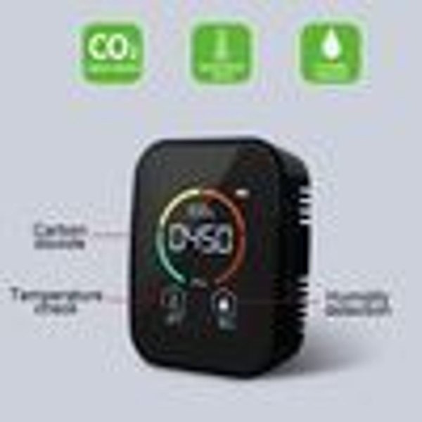 5 i 1 CO2-måler digital temperatur fugtighedstester TVOC KLB