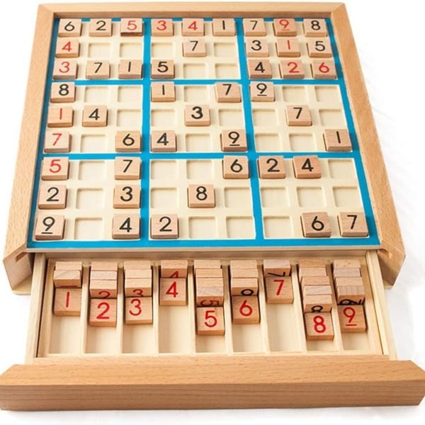 Lixada Trä Sudoku Pusselbräda - Matematiskt Hjärnspel KLB