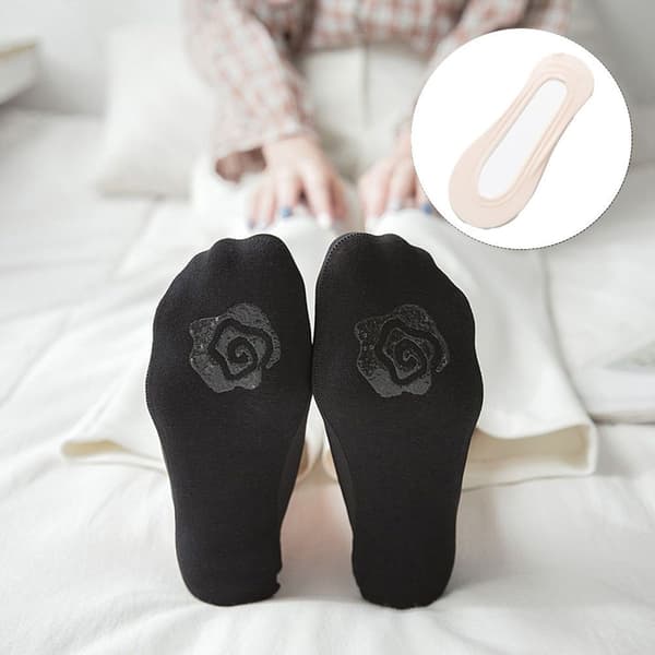 Kvinner for FlatsNon Slip Invisible Ultra Low Cut Socks rosa KLB