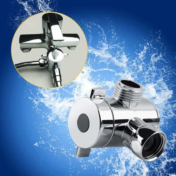 3-veis dusjfordelerventil G1/2in Multifunksjons vannseparatoradapter Dusjtilbehør Dusjhode reservedel for bad KLB