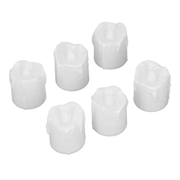 6 stk. LED-stearinlys, simuleret flimren, romantisk KLB