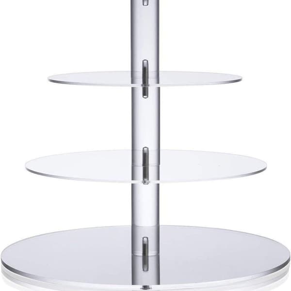 Cupcake-stativ, fire-lags rund akryl cupcake-displaystativ,