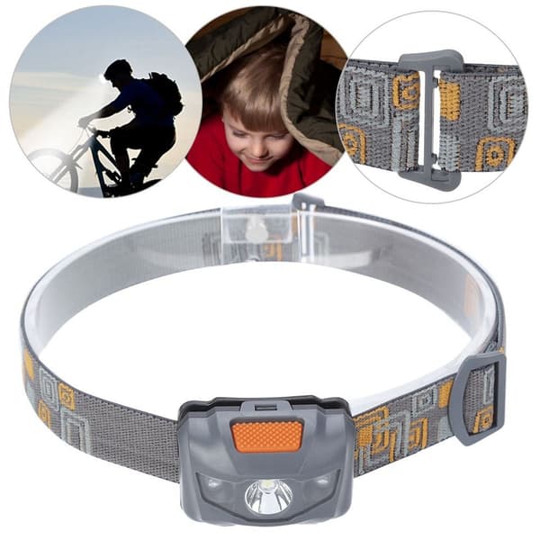 modes lyssterk LED hodelykt for camping, fotturer KLB