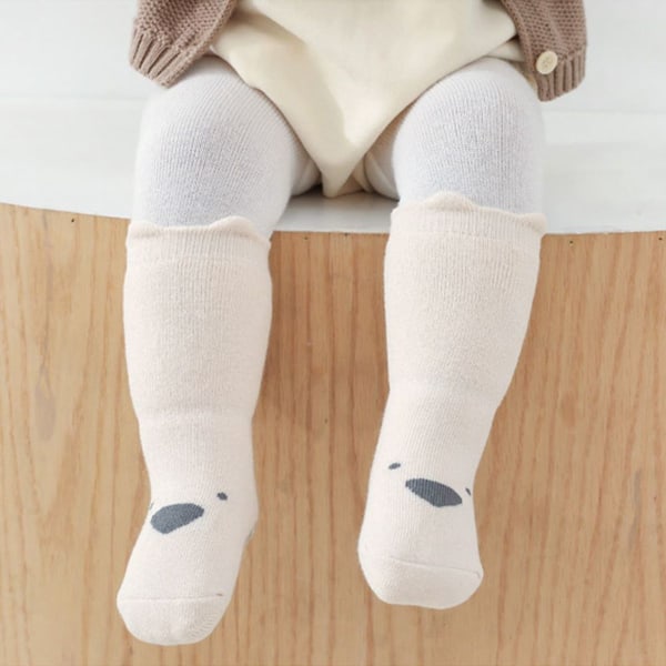 Babysokker i bomull Nye sklisikre sokker for gutter og jenter Hvit KLB