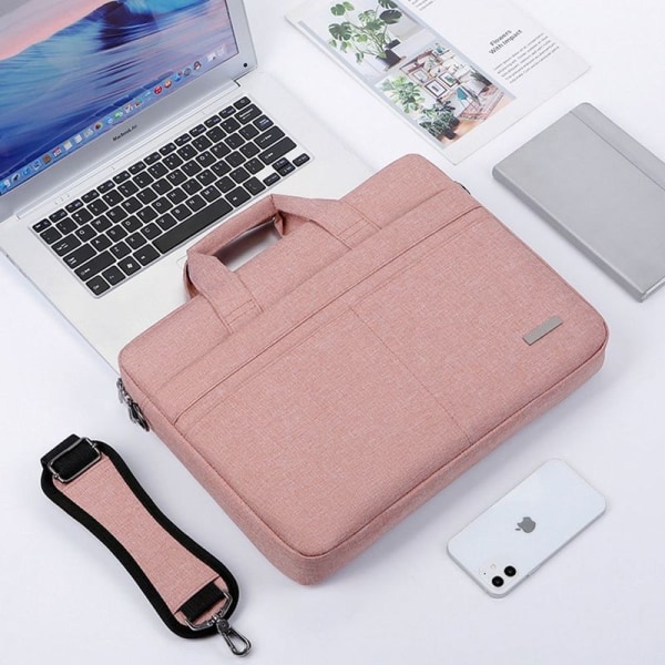 Laptopväska, 15,6 tum, vattentät, stöttålig, notebook axelväska, med