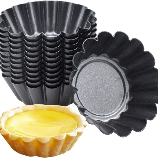 Pakke med 14 egg tart pan bakekopper