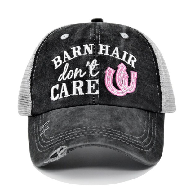 Barn Hair Don't Care baseball cap (rosa) - lastebilcaps for kvinner - fasjonabel og søt solhatt