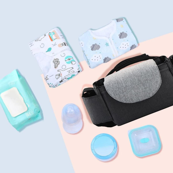 Barnvagnsorganisatör Buggy Bag Baby Blöjväsk Förvaringsväska med KLB