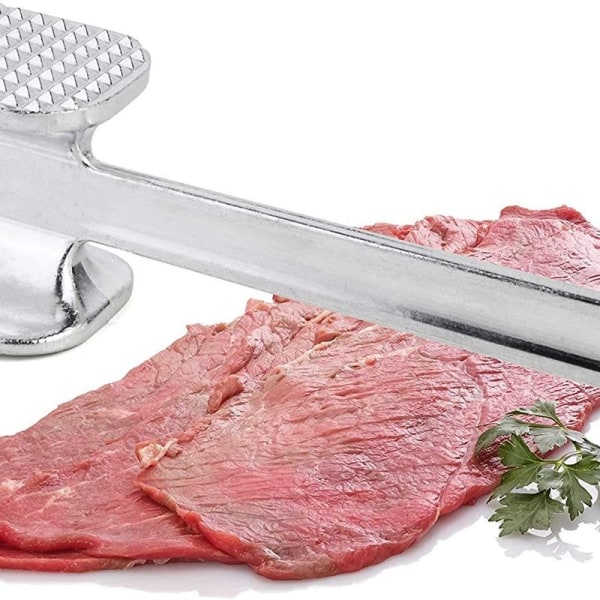 Meat tenderizer 21 cm, for tender meat, meat hammer made of aluminum,