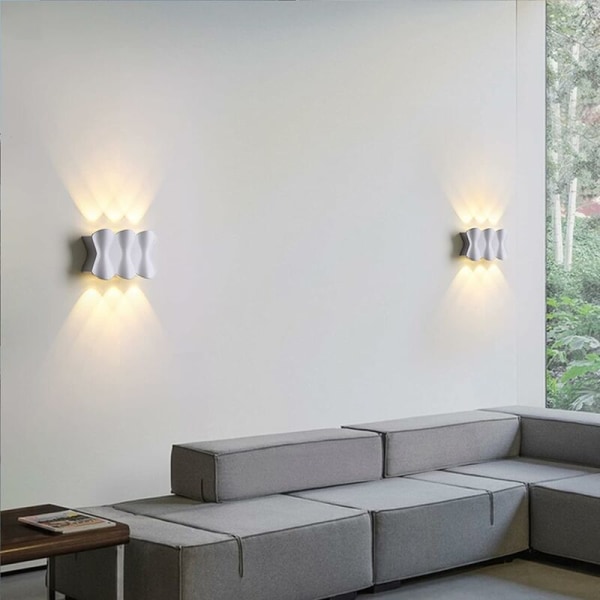 Inomhusvägglampa LED IP54 Vattentät Utomhusvägglampa 4W Sovrum Vardagsrum Vägglampa 220v Varmvit Källa 3200K Vit KLB