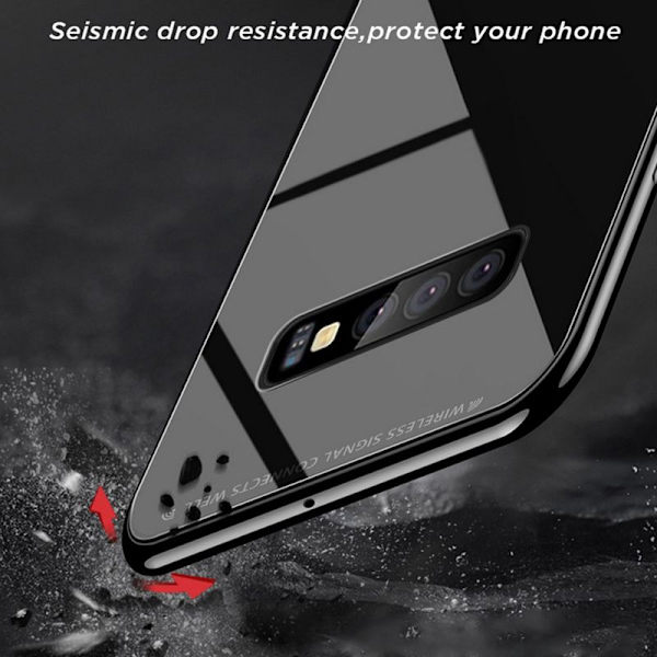 Glas etui kompatibel med Samsung Galaxy S10 Plus etui - 9H hærdet glas