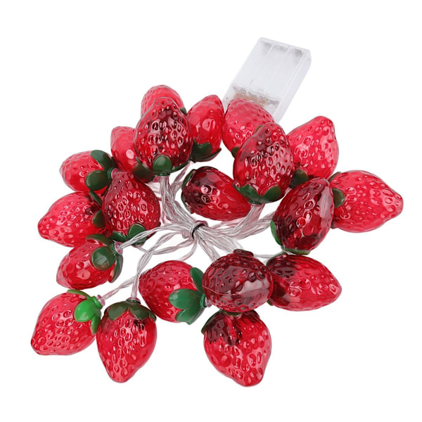 9,8 Fu 20 LED-fruktljusslinga batteridriven jordgubbe KLB