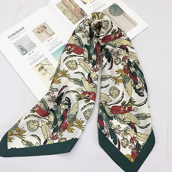 Sidenkänsla sjal. Dam medium fyrkantig satinscarf KLB