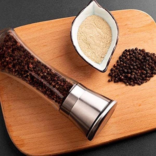 Miuly salt- och pepparkvarnset med justerbar keramisk kvarn,