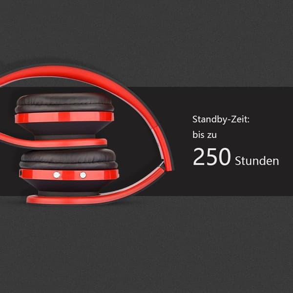 Bluetooth-hörlurar Over Ear, Trådlösa Hörlurar, HiFi Stereo, Fällbara