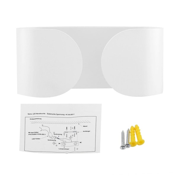 AC85-265V 6W LED-vägglampa Varmvit vägglampa Nattlampa KLB