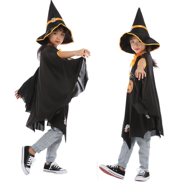 Taapero Vauva Pojat Tytöt Halloween Viitta Lapset Kurpitsa Aave Viitta Musta