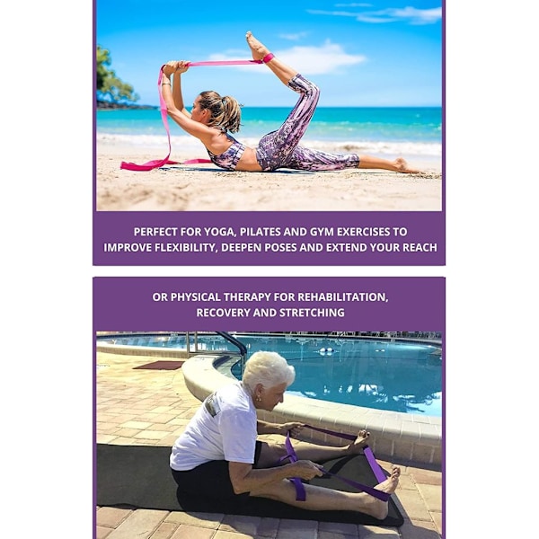 Yogarem lavet af bomuld, praktisk yogarem yoga tilbehør orange