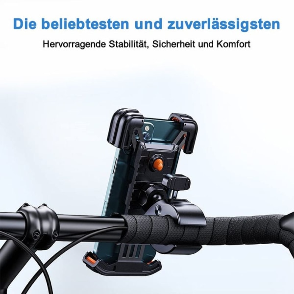 Polkupyörän matkapuhelinteline, 360° säädettävä polkupyörän moottoripyörän matkapuhelinteline.