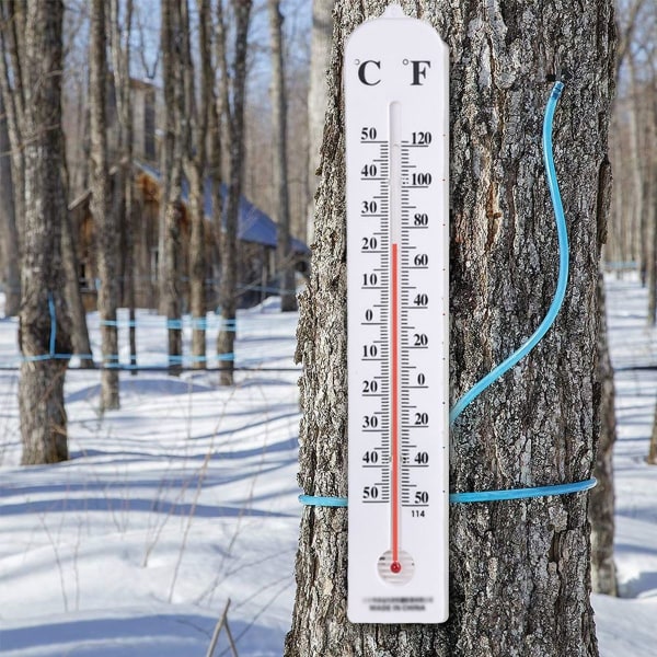 Termometer udvendig og indvendig analog med Celcius Fahrenheit