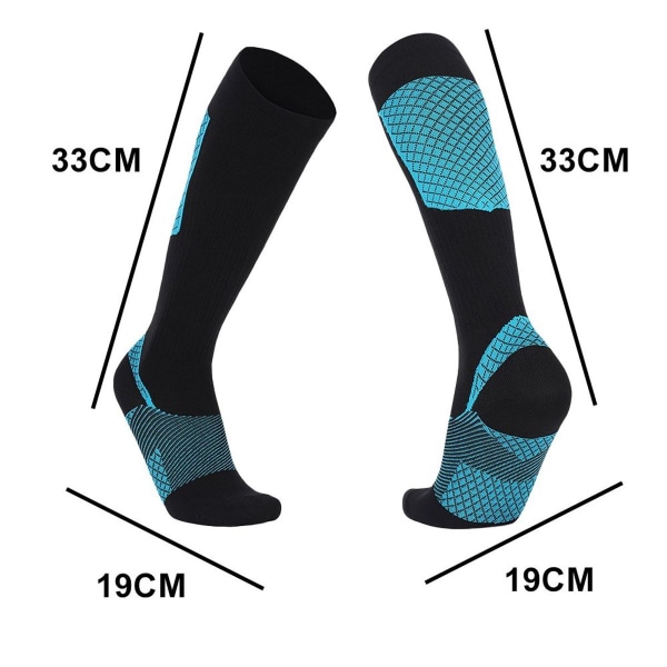 Simple compression socks for men and women. Blue compression socks KLB