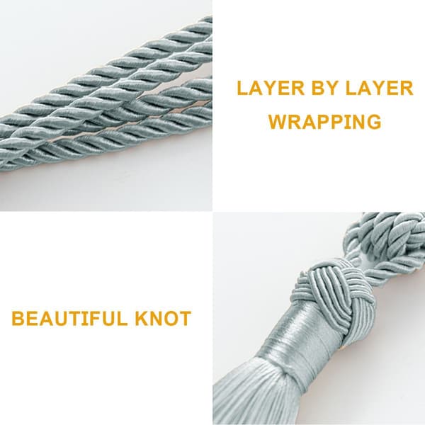2-pack gardinbindningar tofsar draperi tie-backs rep handgjord Hol Style1 KLB