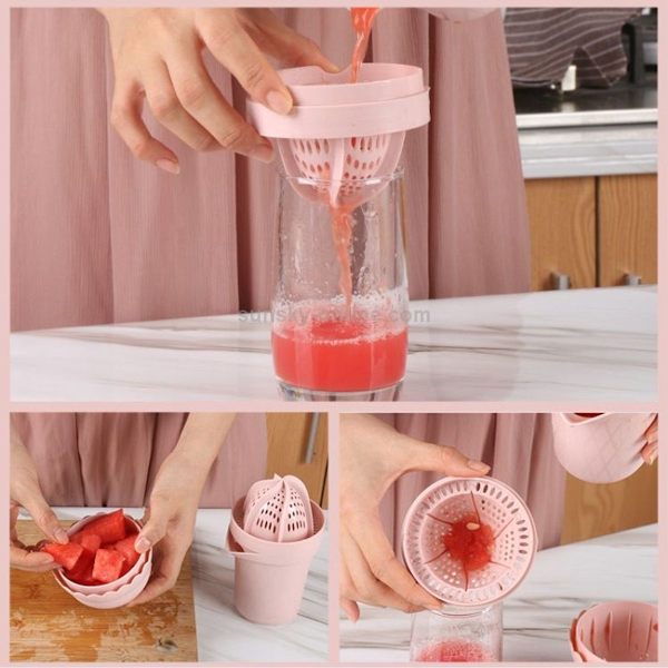Mini håndpressapparat for appelsinjuice, reisecamping, sitronpresser, bærbar manuell