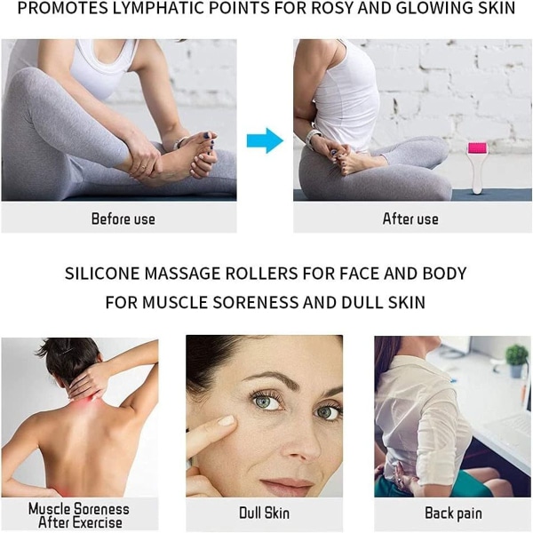 Silikone massagerulle hudforskønnende enhed isrullehoved massagebørste KLB