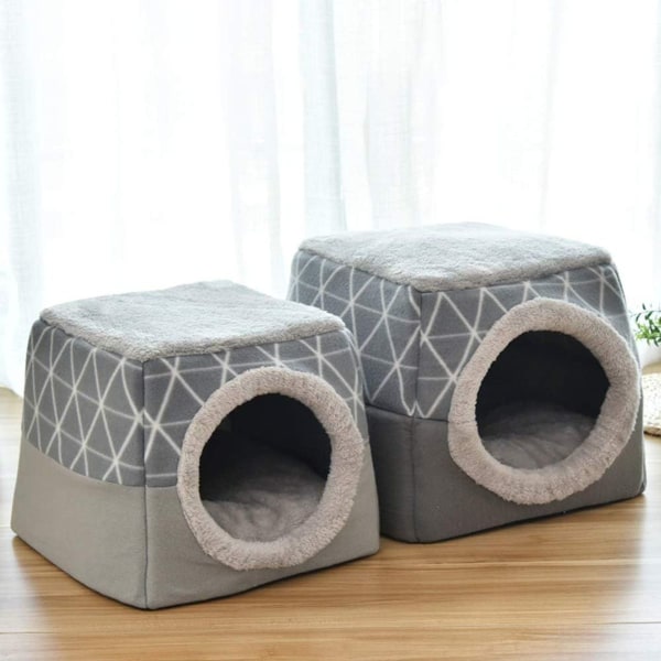 Husdjursbädd kattbädd kattsoffa kattgrotta med supermjuk fluffig KLB