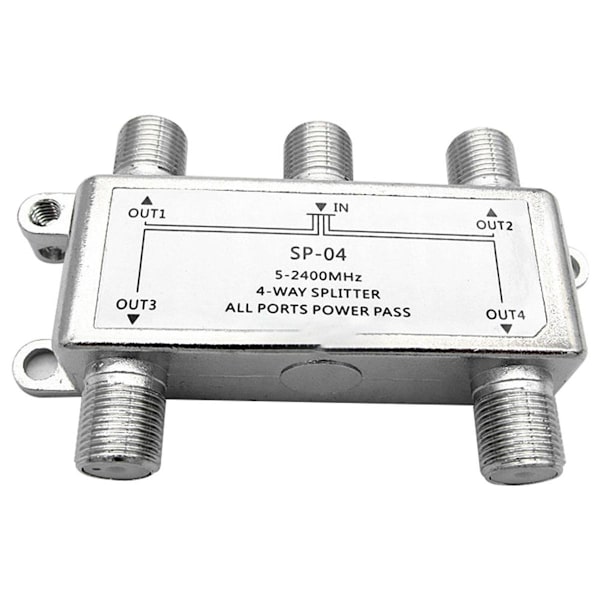 Jakaja - 4-suuntainen jakaja, täysin suojattu, Unicable & HD sopii