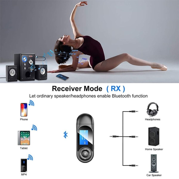 Bluetooth-sovitin 5.0 Bluetooth-lähetin-vastaanotin High Definition Low Latency KLB