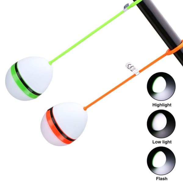 To sæt LED-hængende lys til udendørs silikone campingtelte (orange).
