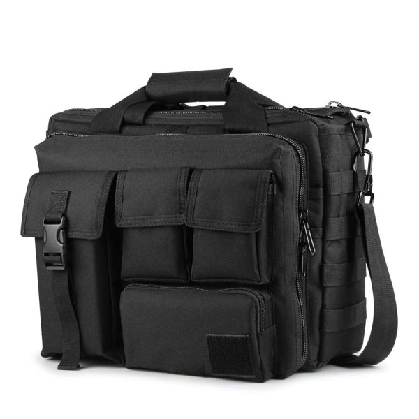Multifunktionsväska i nylon för män för bärbar dator Messenger Bag Portfölj