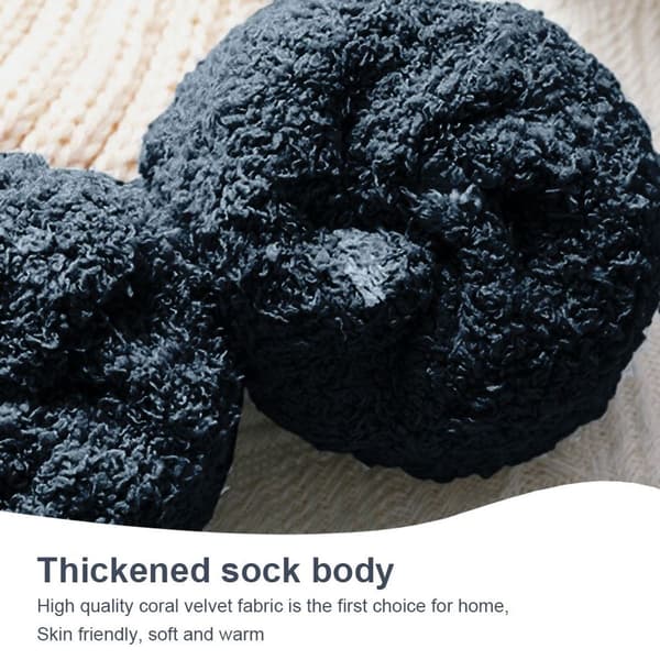 Fluffy sko og sokker, Fluffy Microfiber Crew Socks, Black KLB