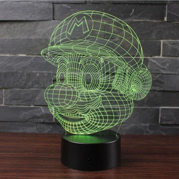 3D illusjonsnattlys, LED-skrivebordslampe, nattbordslampe, KLB