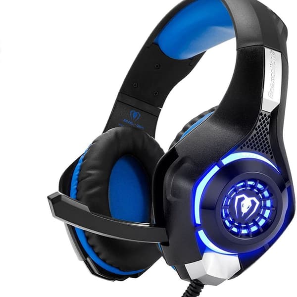Gaming headset med mikrofon til PC/PS4/Xbox one/Playstation 4 (blå)