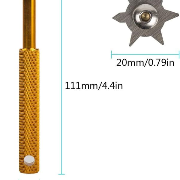 Beehive Filter Groove Sharpener med 6 Hoveder - Golfklub Groove Sharpener KLB