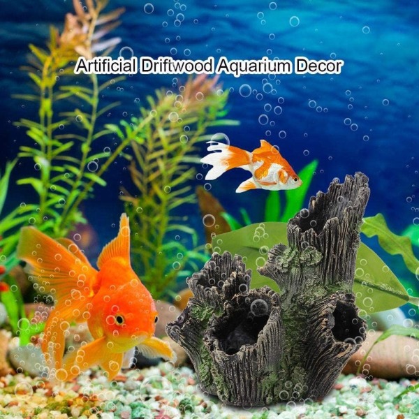 Aquarium decoration artificial aquarium cave with holes